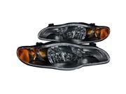 Anzo USA 121165 Headlight Assembly Clear Lens Amber Reflector Pair Black