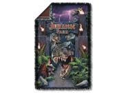 UPC 887806770715 product image for Jurassic Park Welcome To The Park Woven Throw Blanket White One Size | upcitemdb.com