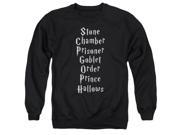 Harry Potter Titles Mens Crew Neck Sweatshirt