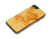 CARVED Wild West Cherry Wood iPhone 5 5S Clear Case