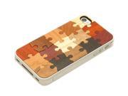 CARVED iPhone 4 4S Random Puzzle Wood iPhone 4 4S Clear Case