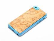 CARVED Olive Ash Burl Real Wood iPhone 5c Clear Case