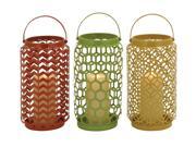 The Evergreen Metal Candle Basket 3 Assorted