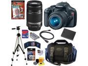 Canon t3 Canon EOS Rebel T3 12MP DSLR Camera 18-55 IS II & 55-250 IS Lens 16GB DLX Kit