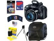 Canon SX50 PowerShot SX50 HS 12.1 MP Digital Camera with 50x Optical IS Zoom + 6pc Bundle 8GB Best Camera Kit