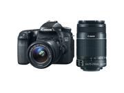 Canon 70d EOS 70D 20.2 MP DSLR Camera with EF-S 18-55mm IS STM and Dual Pixel CMOS AF + Canon EF-S 55-250mm f/4.0-5.6 IS II Telephoto Zoom Lens