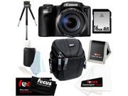 Canon sx510 Powershot SX510 HS CMOS 12.1MP 1080p 30x Optical Zoom Digital Camera + 16GB Memory Card + Vivitar Small Camcorder Case + Best Camera Kit