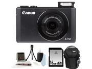Canon PowerShot S110 12.1 MP Digital Camera with 5x Optical Image Stabilized Zoom (Black) + 16GB Memory Card + Universal Camera Case + Accessory Kit