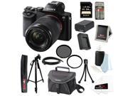Sony 24.3 MP a7K ILCE-7K/B ILCE7KB Full-Frame Interchangeable Lens Camera with 28-70mm Lens + Sony 64GB SD Card + Replacement NP-FW50 Battery & Charger + Tiffen