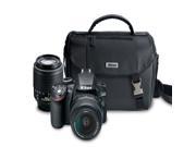 Nikon D3200 DSLR Camera with 18-55mm and 55-200mm Lenses (Black)