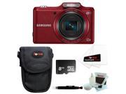 Samsung WB50F Smart Digital Camera (Red) with 8GB Deluxe Accessory Kit