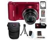 Samsung WB800F 16.3MP w/ Wi-Fi Ready Smart Digital Camera (Red) with 16GB Best Camera Accessory Kit