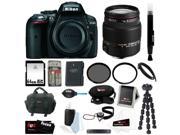 Nikon D5300 24.2 MP CMOS Digital SLR Camera with Built-in Wi-Fi and GPS Body Only (Black) + Sigma 18-200mm F3.5-6.3 Lens for Nikon + 64GB SDHC Card + Replacemen