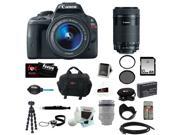 Canon EOS Rebel SL1 with EF S 18 55mm IS STM Kit Canon EF S 55 250mm f 4 5.6 IS STM Lens 32GB Bundle