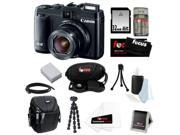 Canon G16 PowerShot G16 12.1 MP CMOS Digital Camera Bundle with 32GB SD Memory Card + Card Reader + Small Case + Replacement Battery for Canon NB-10L + Wrist Gr