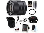 Sony Sonnar 24mm f/1.8 Wide-Angle Prime Lens Bundle with 16GB SD Card + Tiffen 49MM UV Protector + Small Lens Pouch and Accesssory Kit
