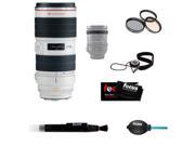 Canon 70-200/2.8L EF IS USM II Telephoto Zoom Lens + 77mm Photo Essentials Filter Kit + Lens Band Stop Zoom Creep (Black) + Accessory Kit
