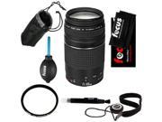 Canon 75 300mm f 4.0 5.6 EF III Zoom Lens for Canon SLR Cameras Tiffen 58mm UV Protector Zeikos Lens Pouch Kit