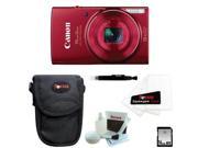 Canon PowerShot ELPH 150 IS Digital Camera (Red) with 16GB Accessory Kit