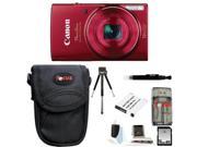 Canon PowerShot ELPH 150 IS Digital Camera (Red) with 16GB Deluxe Accessory Kit