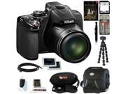 Nikon COOLPIX P530 Digital Camera (Black) with Adobe Photoshop Lightroom 5 and 64GB Deluxe Accessory Kit