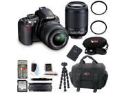 Nikon D3100 Digital SLR Camera Kit with 18-55mm & 55-200mm VR Lenses and 32GB Deluxe Accessory Kit