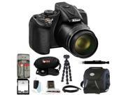 Nikon Coolpix P600 (Black) with 64GB Deluxe Accessory Kit