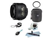 Nikon AF-S DX NIKKOR 35mm f/1.8G Lens Bundle with Tiffen 52mm UV Protection Filter + Medium Lens Case + Accessories