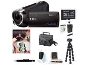 Sony HDR-CX240 Full HD Handycam Camcorder (Black) with 32GB Deluxe Accessory Kit plus Adobe Photoshop Elements 12 & Premiere Elements 12 Bundle
