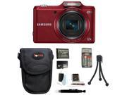 Samsung WB50F Smart Digital Camera (Red) with 16GB Best Camera Accessory Kit