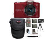 Samsung WB50F Smart Digital Camera (Red) with 32GB Best Camera Accessory Kit
