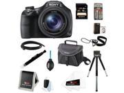 Sony HX400/B 20.4MP High Zoom Point and Shoot Camera with Sony 16GB SD Card + Sony Soft Carry Case + HDMI Standard to Micro Cable + Accessory Kit