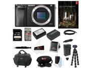 Sony a6000 Alpha a6000 ILCE 6000 B 24.3 Interchangeable Lens Camera Body 64GB Deluxe Accessory Kit Adobe Photoshop Lightroom 5 OEM PC MAC