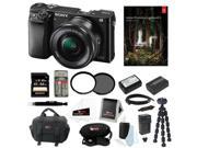 Sony a6000 Alpha a6000 ILCE 6000L B ILCE6000LB 24.3 Interchangeable Lens Camera with 16 50mm Power Zoom Lens 64GB Deluxe Accessory Kit Adobe Photoshop Ligh