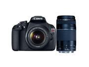 Canon t5 EOS Rebel T5 18MP DSLR Camera w/ 18-55mm & 75-300mm Lens Kit Includes Camera and Lenses