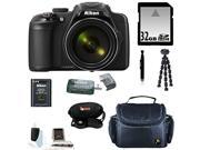 Nikon COOLPIX P600 (Black) with 32GB Deluxe Accessory Kit
