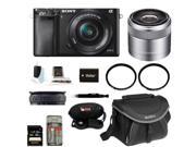 Sony a6000 Alpha A6000 Mirrorless Digital Camera with 16 50mm and 18 55mm Lens Bundle and 32GB Deluxe Accessory Kit