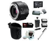 Sony Alpha ILCE QX1 B Smartphone Attachable Interchangeable Lens Style Camera 64GB Bundle