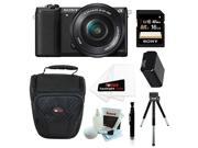 Sony a5100 Alpha a5100 ILCE5100L B with 16 50mm Lens 24MP Mirrorless Interchangeable Lens Digital Camera Black 16GB Bundle