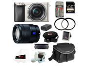 Sony a6000 ILCE6000L S Alpha A6000 Mirrorless Digital Camera Silver with 16 50mm and 16 70mm Lens Bundle and 32GB Deluxe Accessory Kit