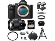Sony a7 ii Alpha a7II Interchangeable Digital Lens Camera Body Only and Sony 24 70mm F4 Zoom Lens With 64GB Deluxe Accessory Bundle