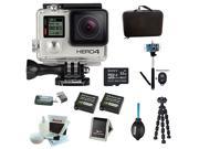 GoPro HERO 4 Silver with Wsabi Battery and charger Sony 32GB SD card and Deluxe Action Bundle