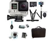 GoPro HERO 4 SILVER Edition Camera HD Camcorder With Sony 32GB SDHC MicroSD Memory Card Deluxe Carrying Case Head Strap Chest Strap Monopod Complete Del