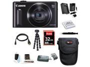 CANON SX610 Canon PowerShot SX610 IS Digital Camera HS Black with 32GB Deluxe Accessory Bundle