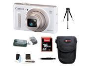 CANON SX610 Canon PowerShot SX610 IS Digital Camera HS Digital Camera White with 16GB Accessory Bundle