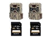 2 Browning STRIKE FORCE BTC5HD Sub Micro Trail Camera with Sony 16GB SDHC Class 10 Memory Cards