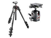 Manfrotto MT190CXPRO4 4 Section Carbon Fiber Tripod Legs with Q90 Column with 054 Mag Ball Head with Q6 Top Lock Bundle