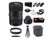 Sigma 18 35mm F1.8 DC HSM Zoom Lens for Canon DSLR Cameras with Deluxe Accessory Bundle