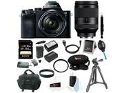 Sony a7 24.3MP a7R ILCE7K B Full Frame Camera w 28 70mm Lens and 24 240mm Lens 64GB Deluxe Accessory Bundle