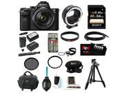 Sony a7 Alpha a7II with 28 70mm Lens Metabones Lens Adaptor Sony 64GB SDXC Memory Card Sony VCT R100 Tripod Soft Shell Camera Gadget Bag Deluxe Acces